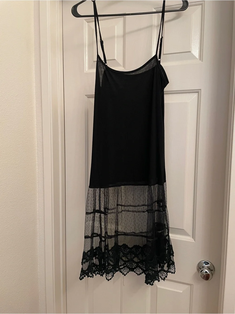 Black Lace Hem Slip Dress from Maui